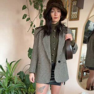 Vintage Houndstooth Blazer